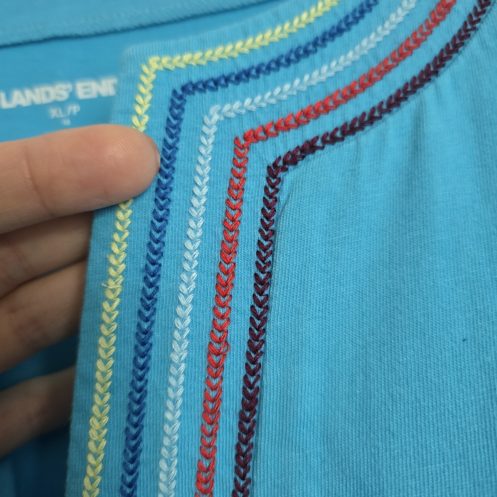 Lands' End Blue Embroidered Tunic Dress - Picture 4 of 8